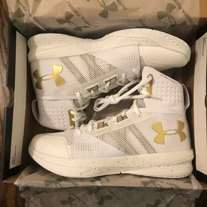 Under Amour White Highlight Ace Volleyball Shoes